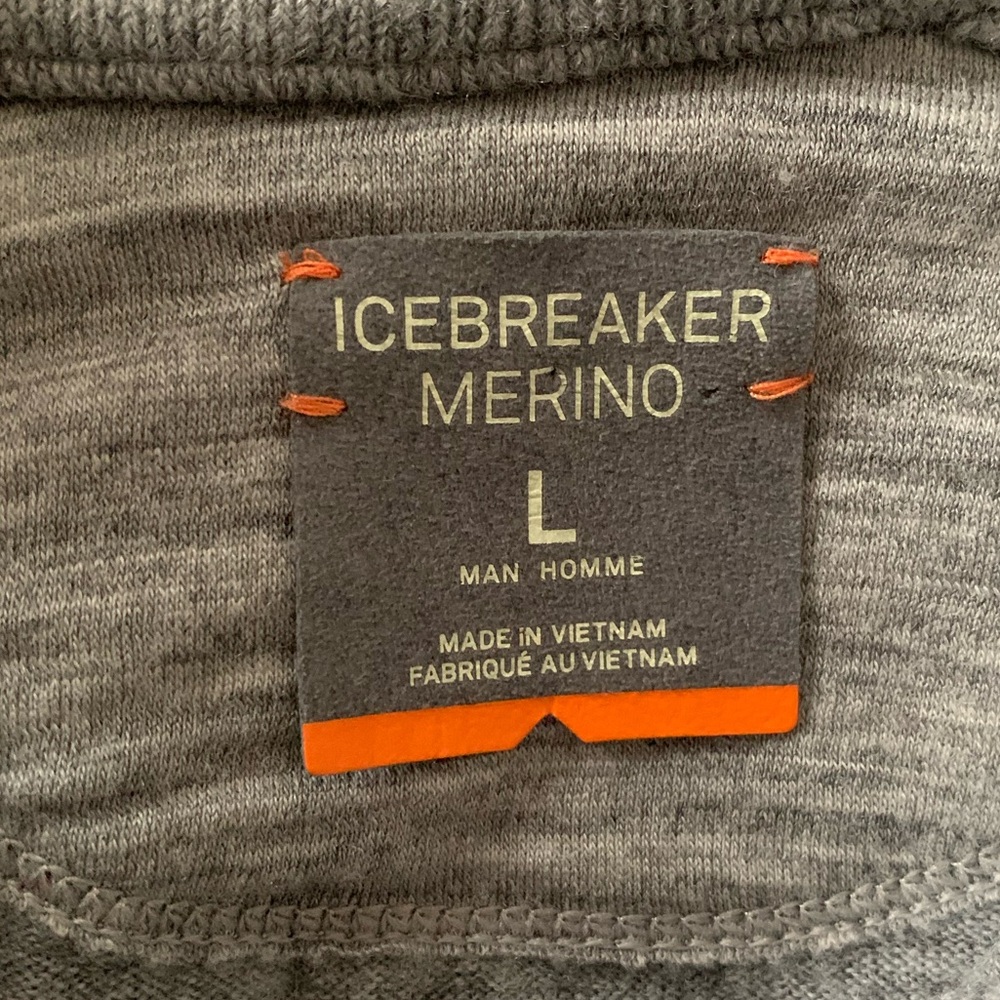 Icebreaker Men’s Coronet Zip Neck Sweater Grey Size Large - Picture 6 of 9
